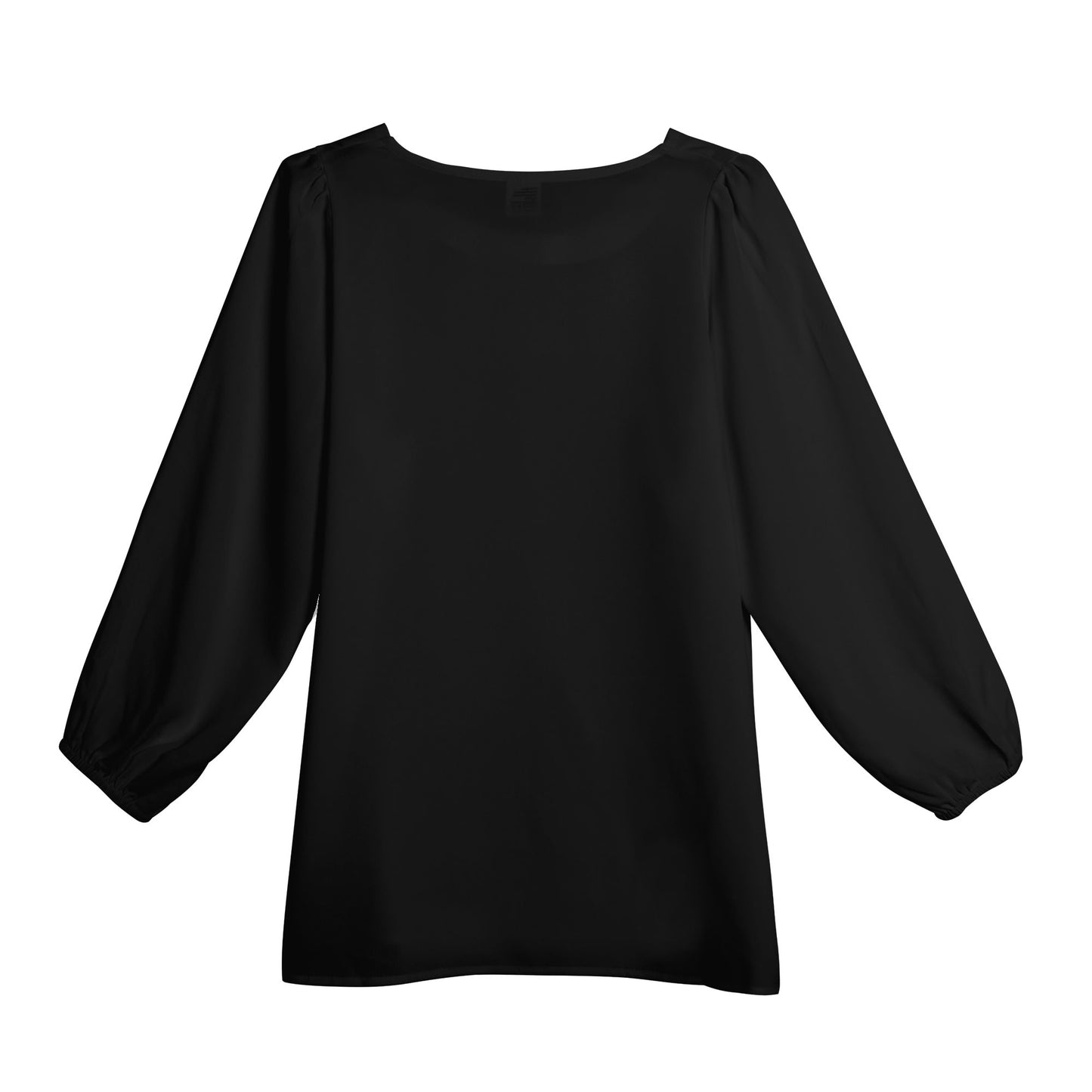 Tokyo Collection: Long-Sleeve Chiffon Blouse In Black