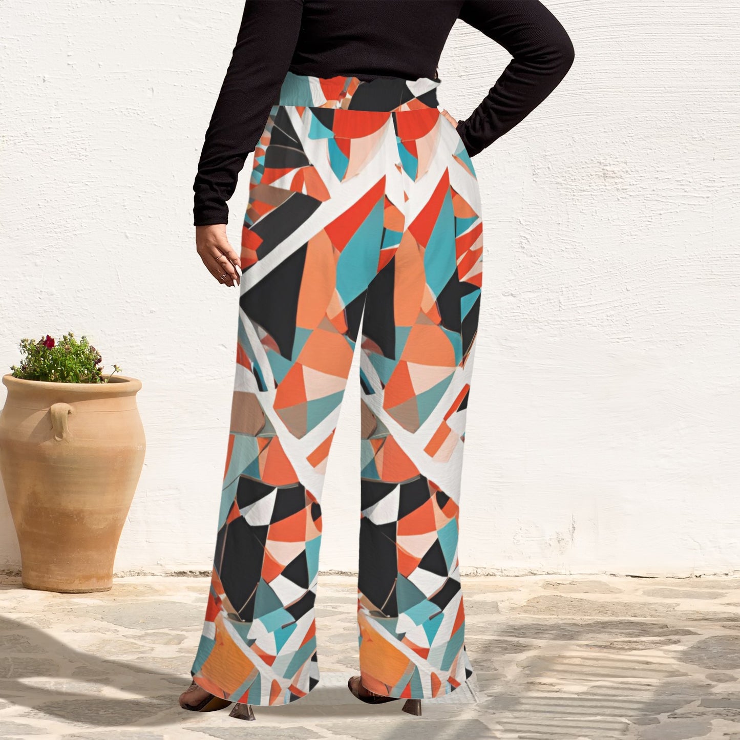 Tokyo Collection: Printed Wide Leg Pants