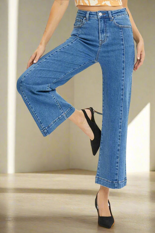 RISEN Full Size High Rise Wide Leg Jeans