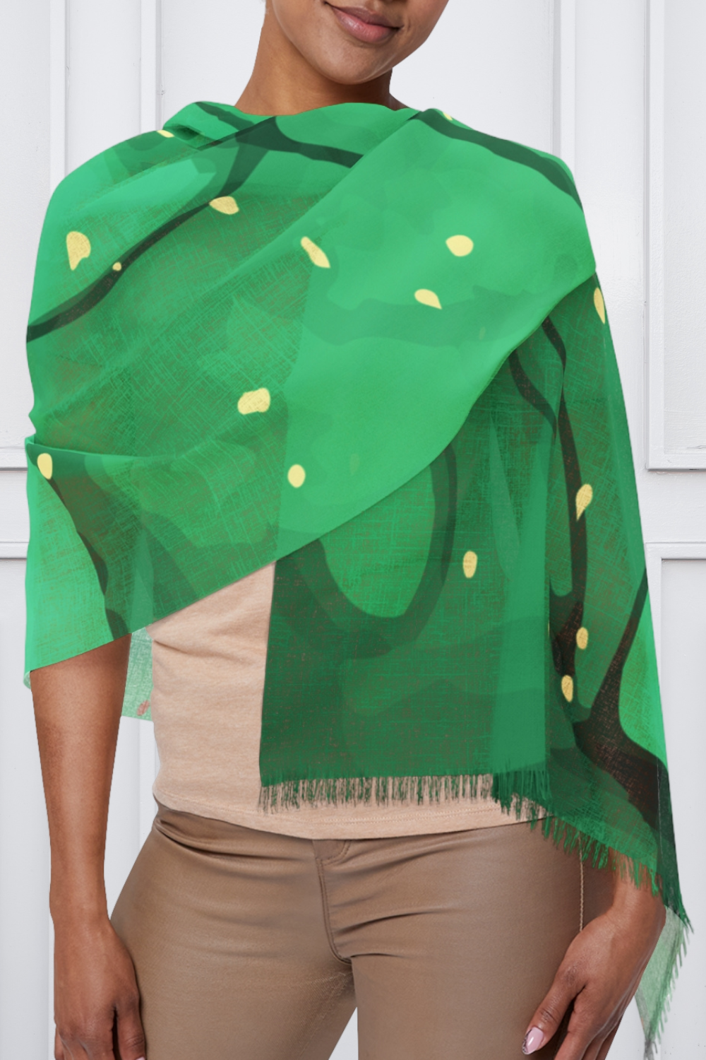 Green Lightweight Scarf - Phenomenal Woman Collection