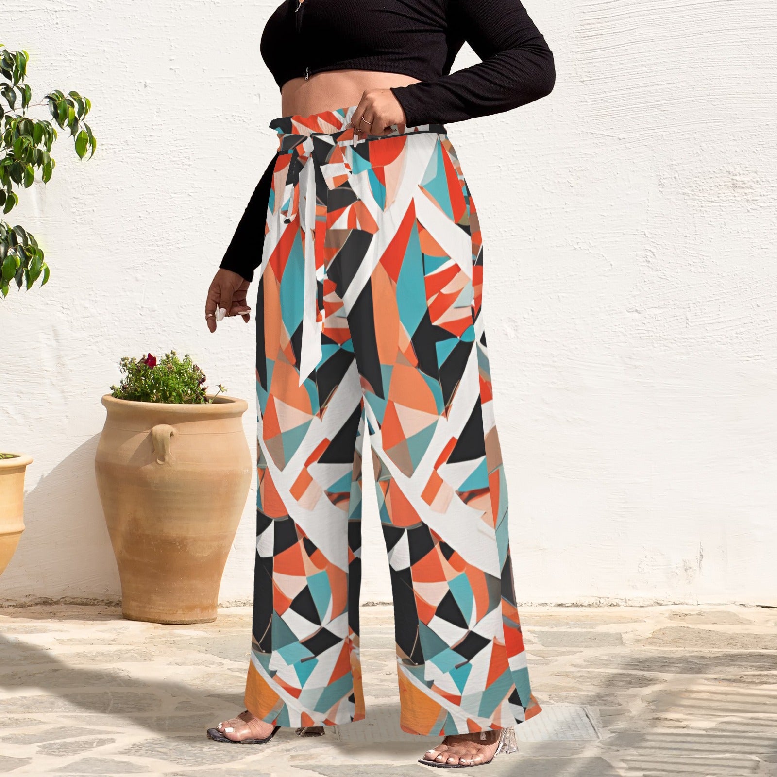 Tokyo Collection: Printed Wide Leg Pants