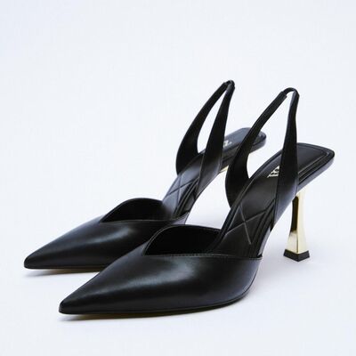 Vegan Leather Point Toe Stiletto Heel Pumps