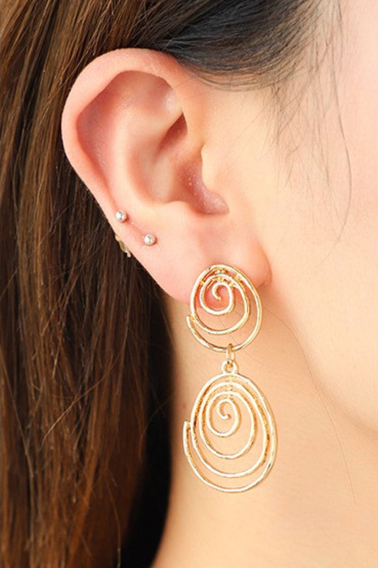 Alloy Spiral Earrings